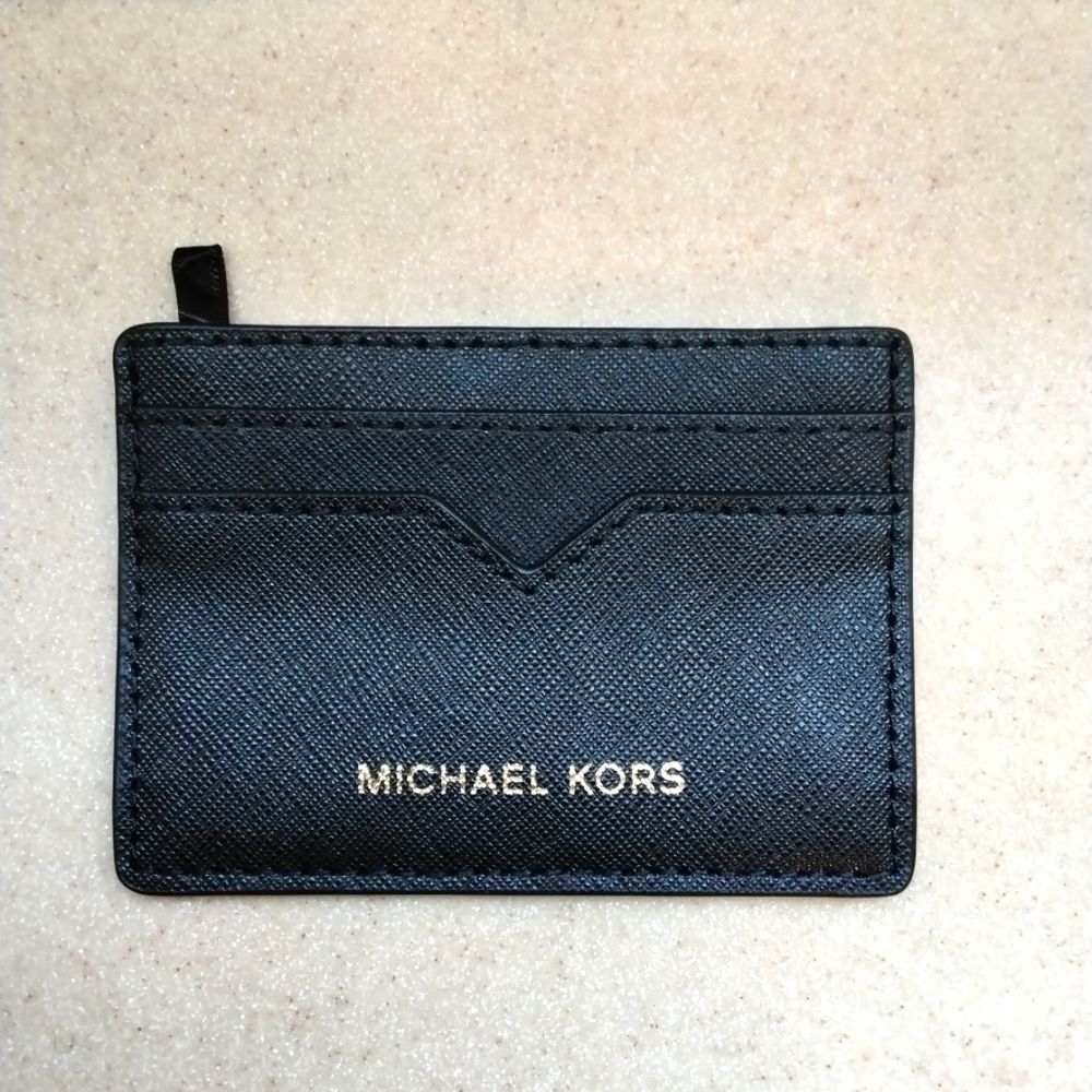 MICHAEL KORS CARD CASE, BLACK, BRAND NEW